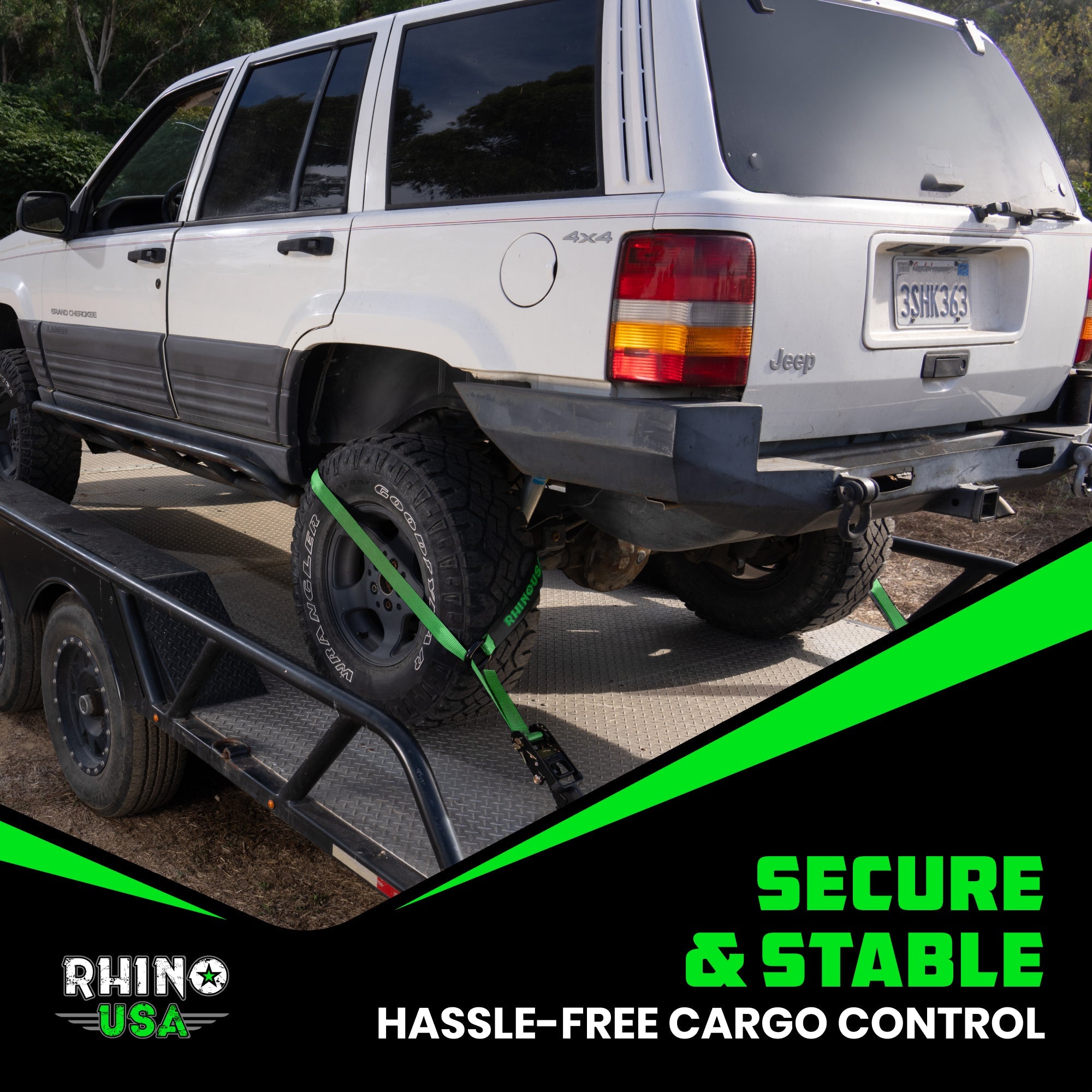 Car Tie-Down Lasso Straps (Flat-Hooks)