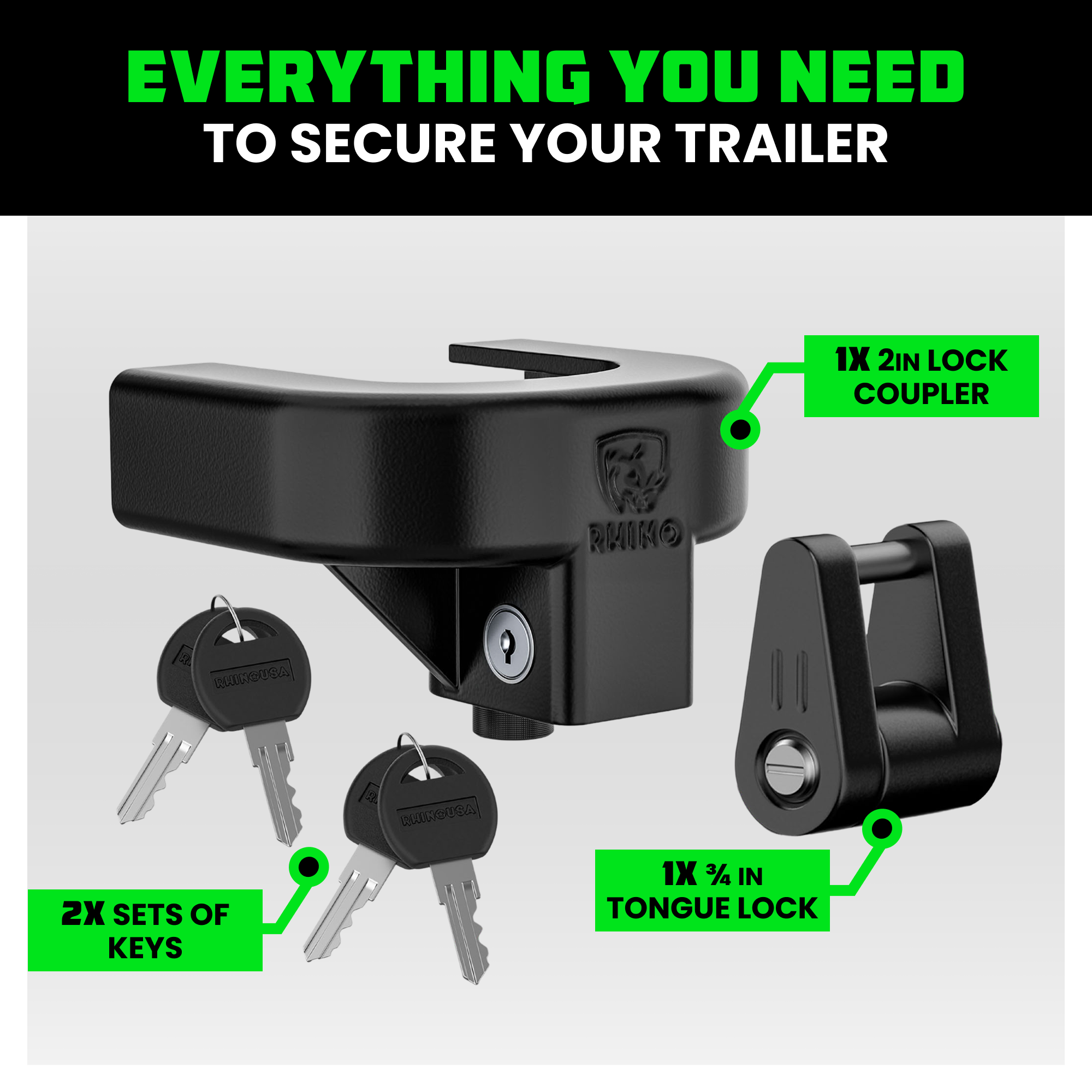 2" Trailer Coupler Lock Kits