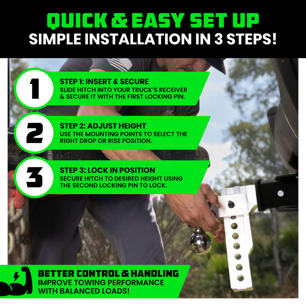 Adjustable Drop Hitch (2" Receivers)