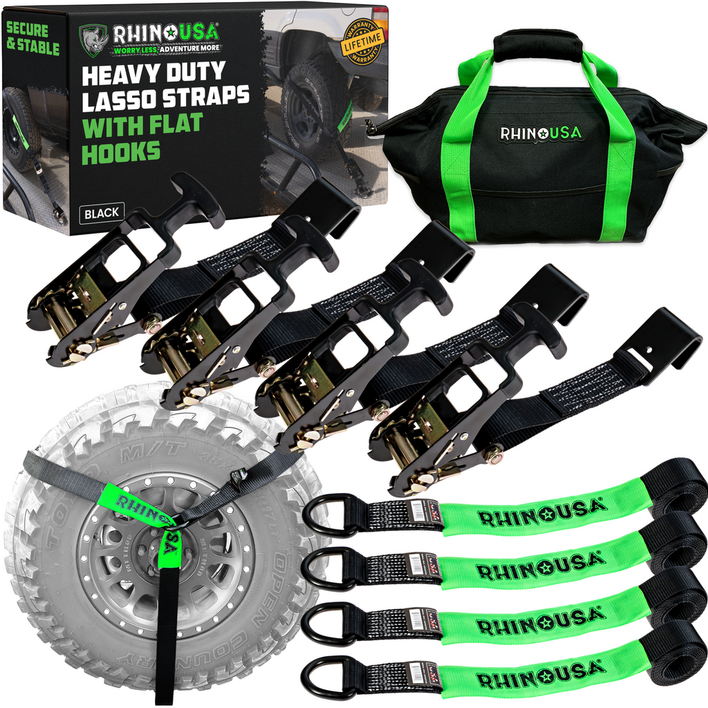 Car Tie-Down Lasso Straps (Snap-Hooks)