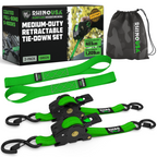 1" x 10' Retractable Ratchet Straps
